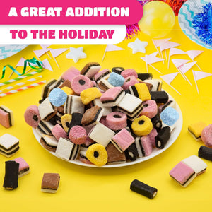 Licorice Allsorts British Candy | 2 Pound Bulk Bag | Old Fashioned Licorice Candy