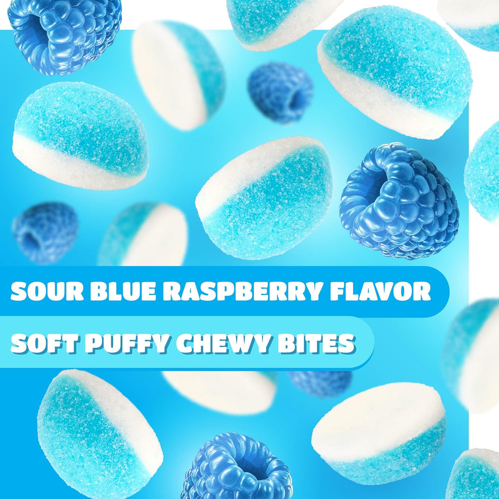 Blue Raspberry Puffs - 1 Pound Pack - Cloud Gummy Candy - Soft Blue Ca ...