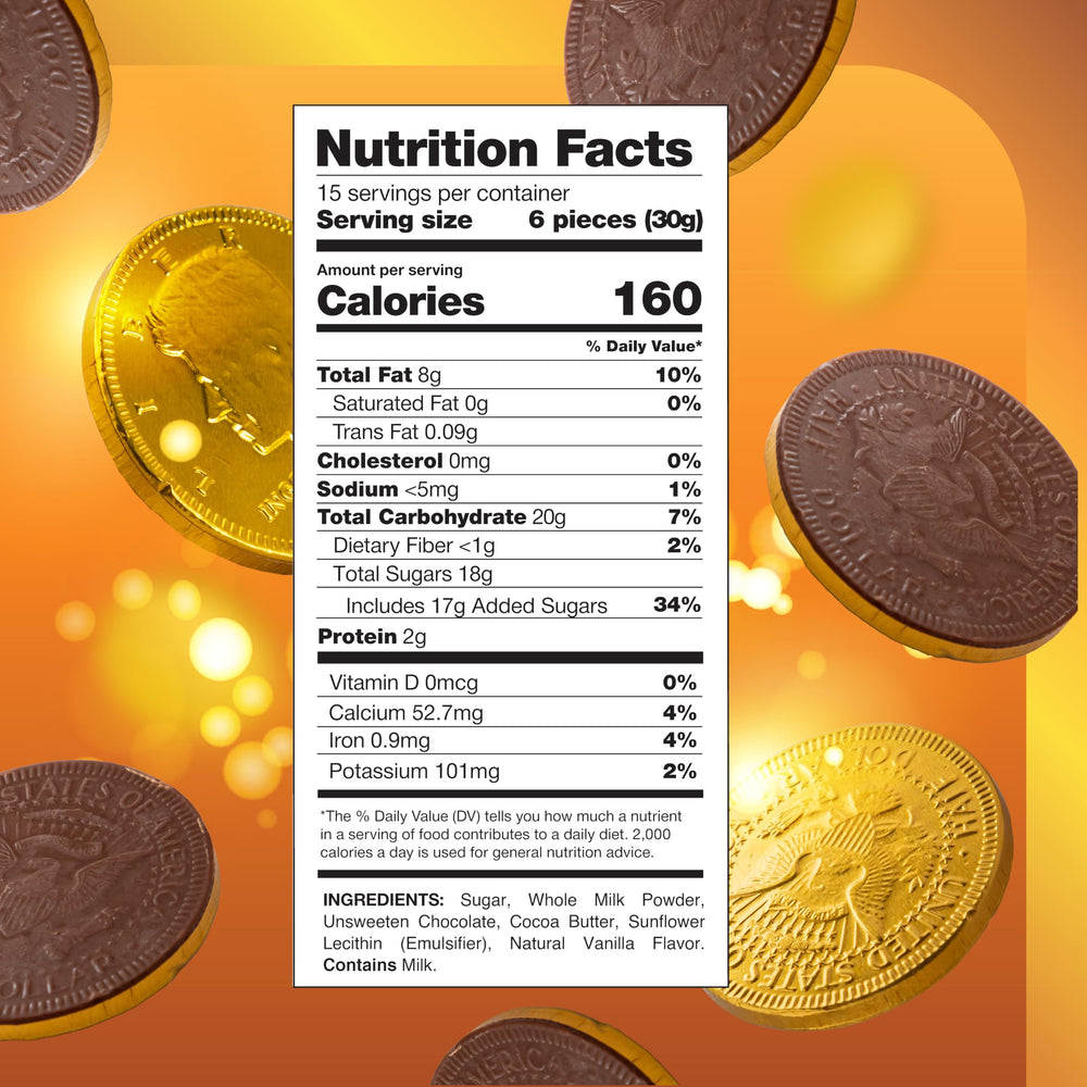 Gold Coins Milk Chocolate | 1 Pound Pack | 1.5 Inches Each