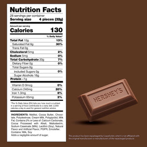 HERSHEY'S ZERO SUGAR Milk Chocolate Candy Bars - Crazy Outlet Candy Store