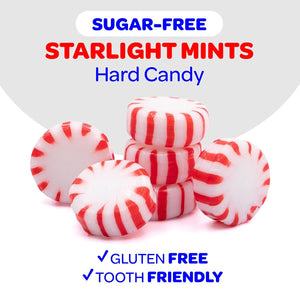 Sugar-Free Starlight Mints| 1 Pound Pack | Peppermint Hard Candy - Crazy Outlet Candy Store