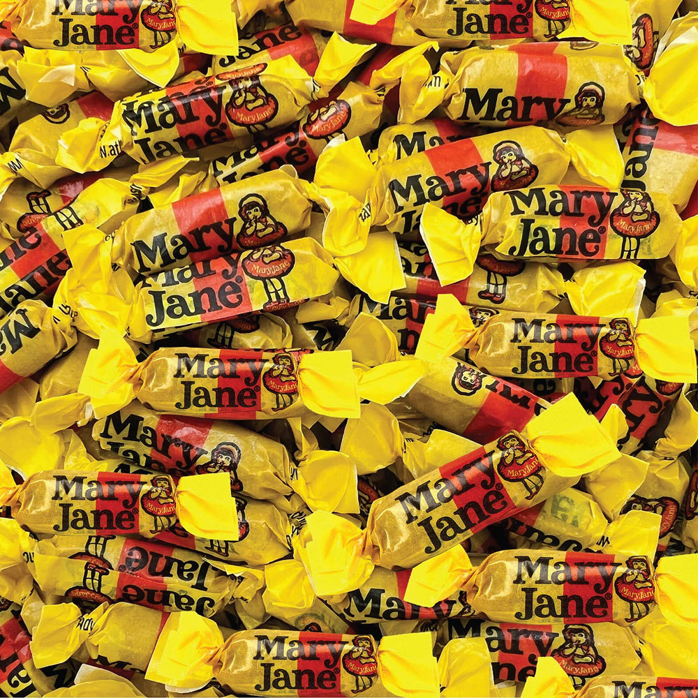 Mary Janes Retro Candy - 2 Lbs Bite-Size Taffy (Peanut & Molasses) By Atkinson