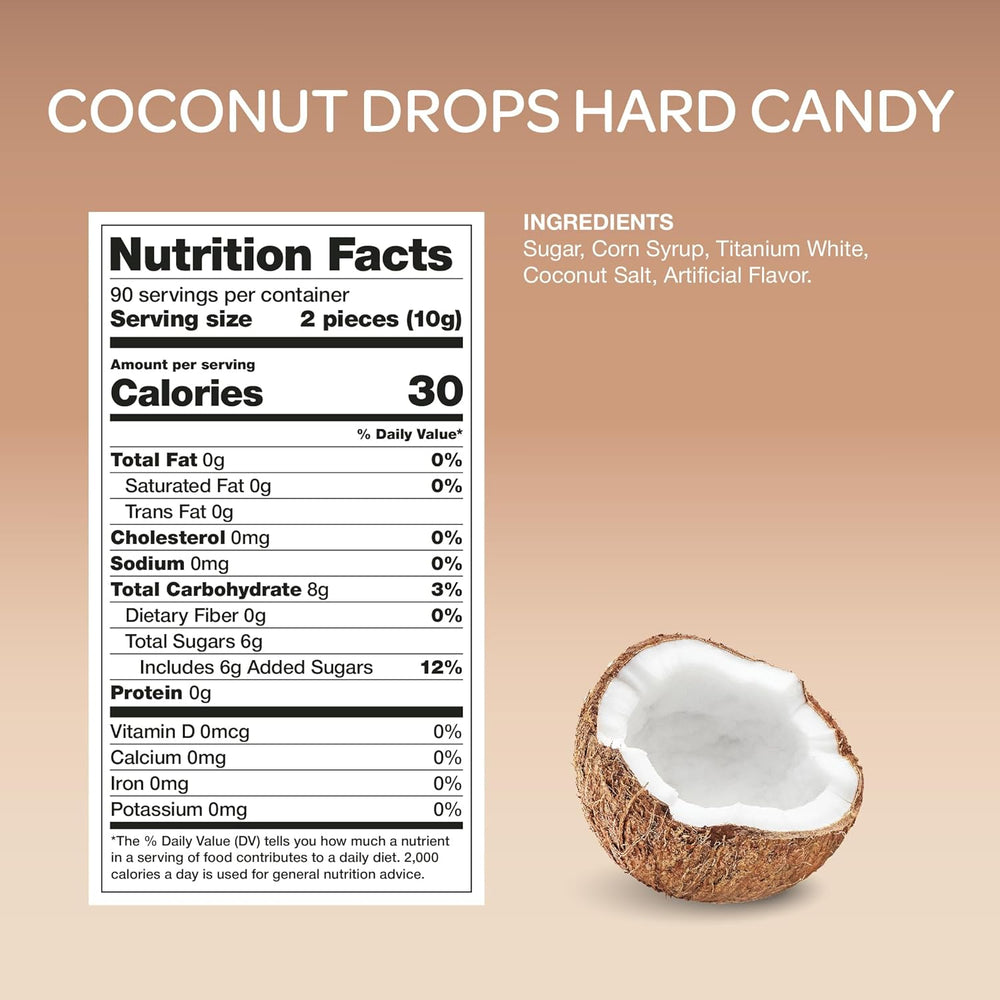 Coconut Drops Filled Hard Candy (2-Pound Pack)