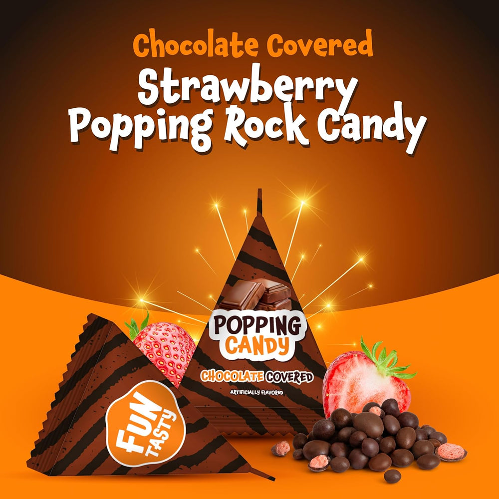 Popping Candy Bulk - 40 Mini Pouches - Chocolate Covered Popping Rocks ...