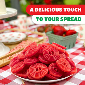 Broadway Wheels | 2 Pound Bulk Bag | Strawberry Red Licorice Candy - Crazy Outlet Candy Store