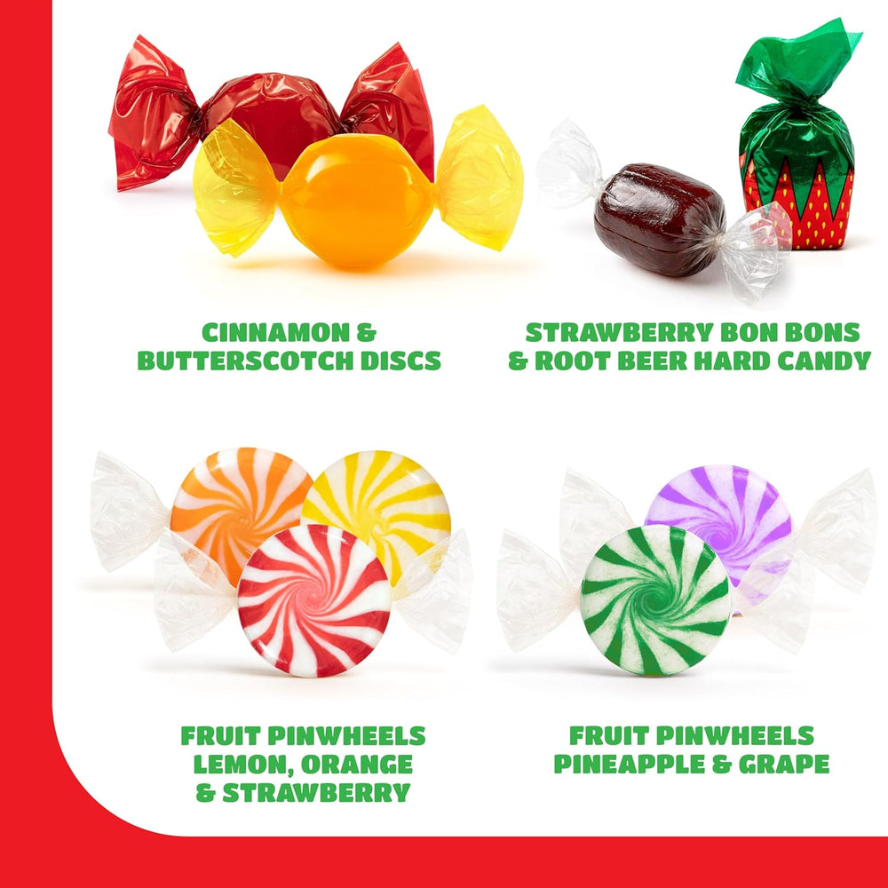 Hostess Old-Fashioned Hard Candy Assortment | 2 Pound Pack | Strawberry Bon Bons, Butterscotch, Cinnamon, Root Beer, Fruit Pinwheels - Crazy Outlet Candy Store
