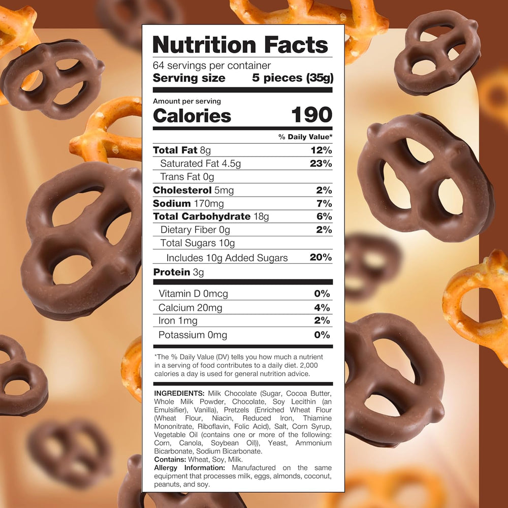 Milk Chocolate Covered Pretzels - 5 Pound Bulk Pack - Crazy Outlet Candy Store