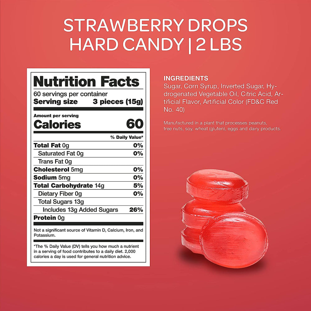 
            
                Load image into Gallery viewer, Funtasty Strawberry Flavored Hard Candy, Bulk Pack 2 Pounds
            
        
