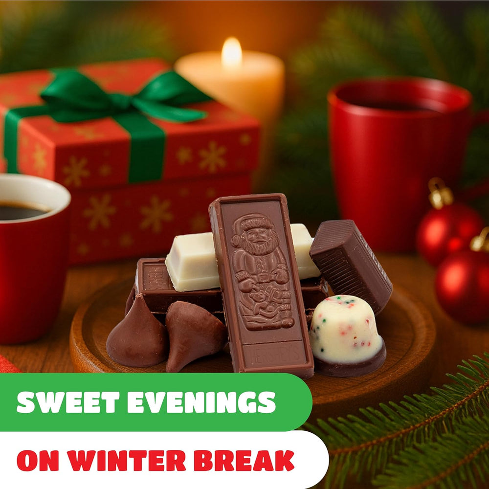 Christmas Chocolate Candy Assortment - 5 Pound Bulk Pack - Mixed Classic Christmas Candy Individually Wrapped - Holiday Treats - Festive Stocking Stuffers