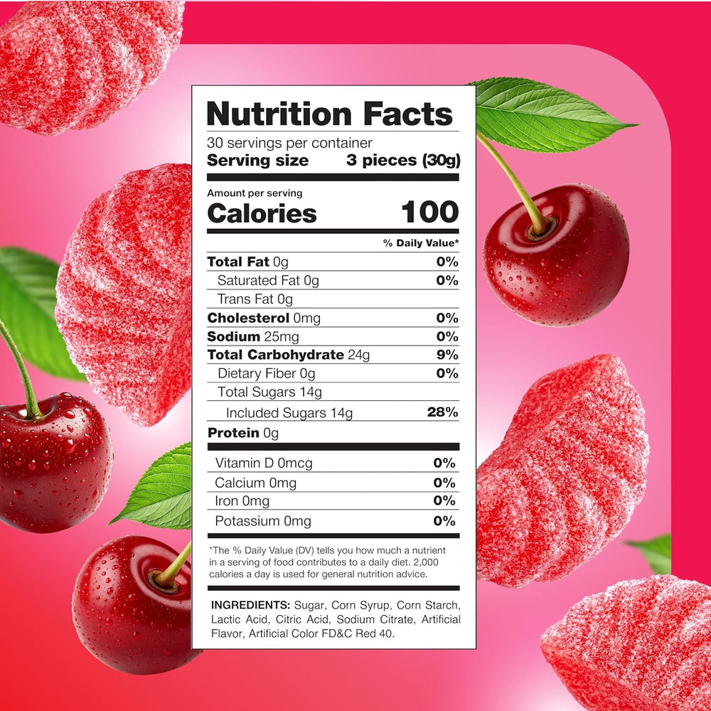 Cherry Slices | 2 Pound Bulk Pack | Jelly Candy - Old-Fashioned Sweets - Crazy Outlet Candy Store