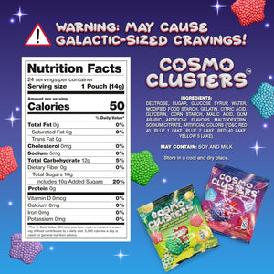 Halloween Crunchy Gummy Candy Mix | 0.5 Ounce Pouch (24 Count) | Sour Fruit and Berry Chewy Star Candy - Crazy Outlet Candy Store