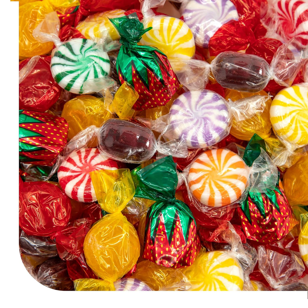 Hostess Old-Fashioned Hard Candy Assortment | 2 Pound Pack | Strawberry Bon Bons, Butterscotch, Cinnamon, Root Beer, Fruit Pinwheels - Crazy Outlet Candy Store