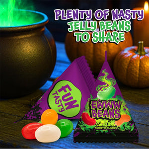 Ewww Beans Gross Jelly Beans - 60 Count Bag (12 Oz) - Weird Candy - Nasty Flavors - Halloween Candy Individually Wrapped - Prank Candies for Challenge Party Games by Funtasty