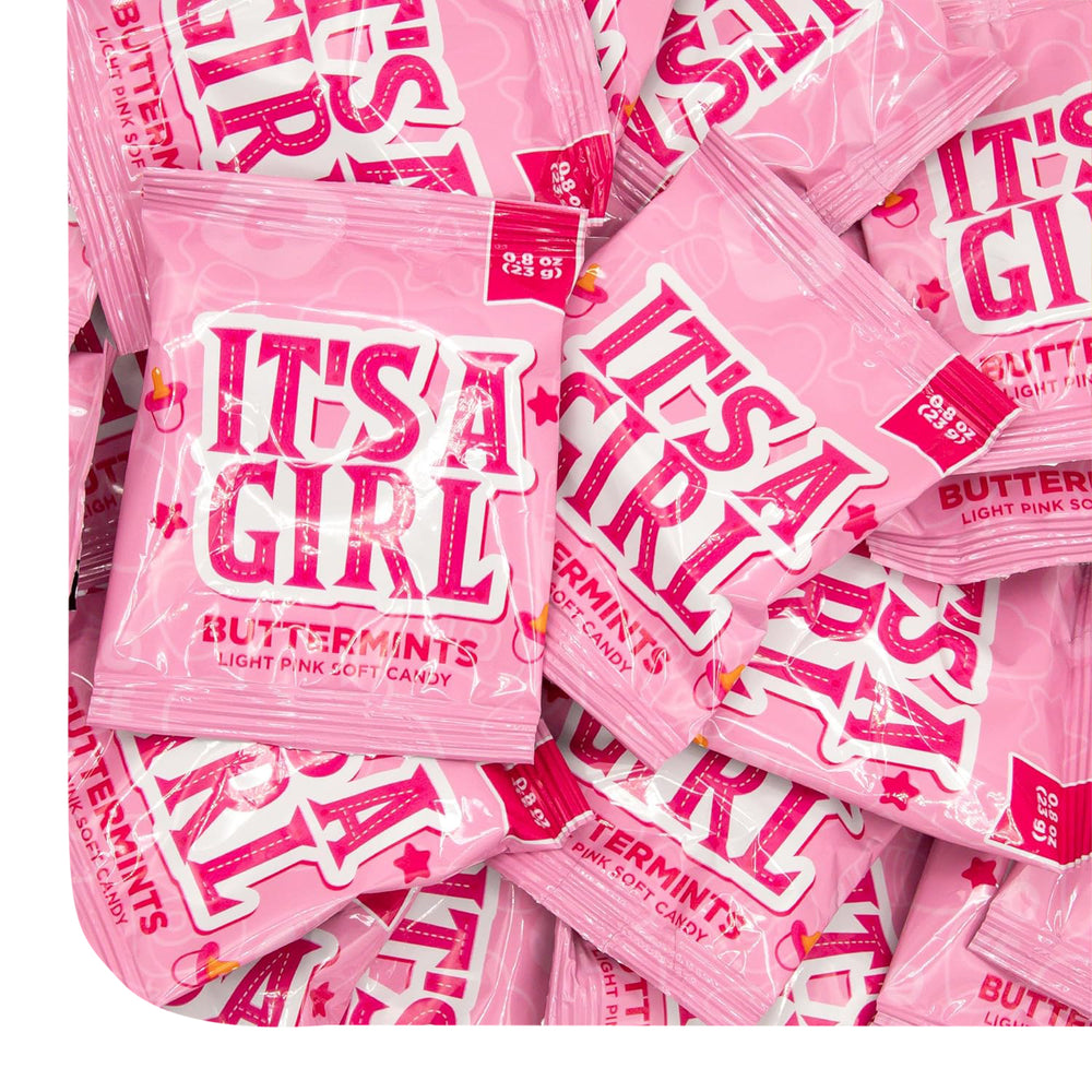 Pink Buttermints Candy - It's a Girl Party Favors, 0.8-Ounce Pouch (42 ...