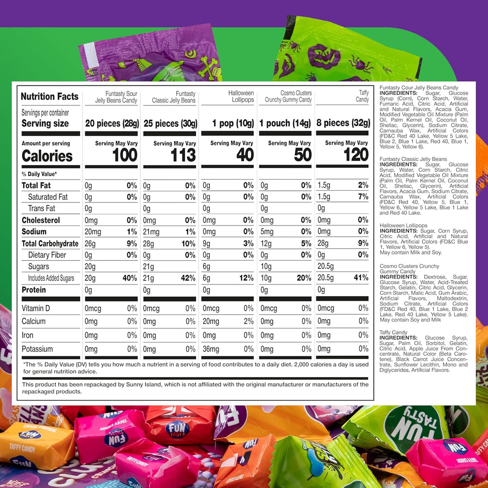 Halloween Candy Bulk 3-Pound Bag - Party Mix | Trick or Treat Candy Variety Pack - Individually Wrapped Candies for Goody Bags - Crazy Outlet Candy Store