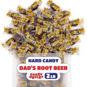Dad’s Root Beer Barrels | 2 Pound Bulk Bag | Old Fashioned Nostalgic Treats - Crazy Outlet Candy Store