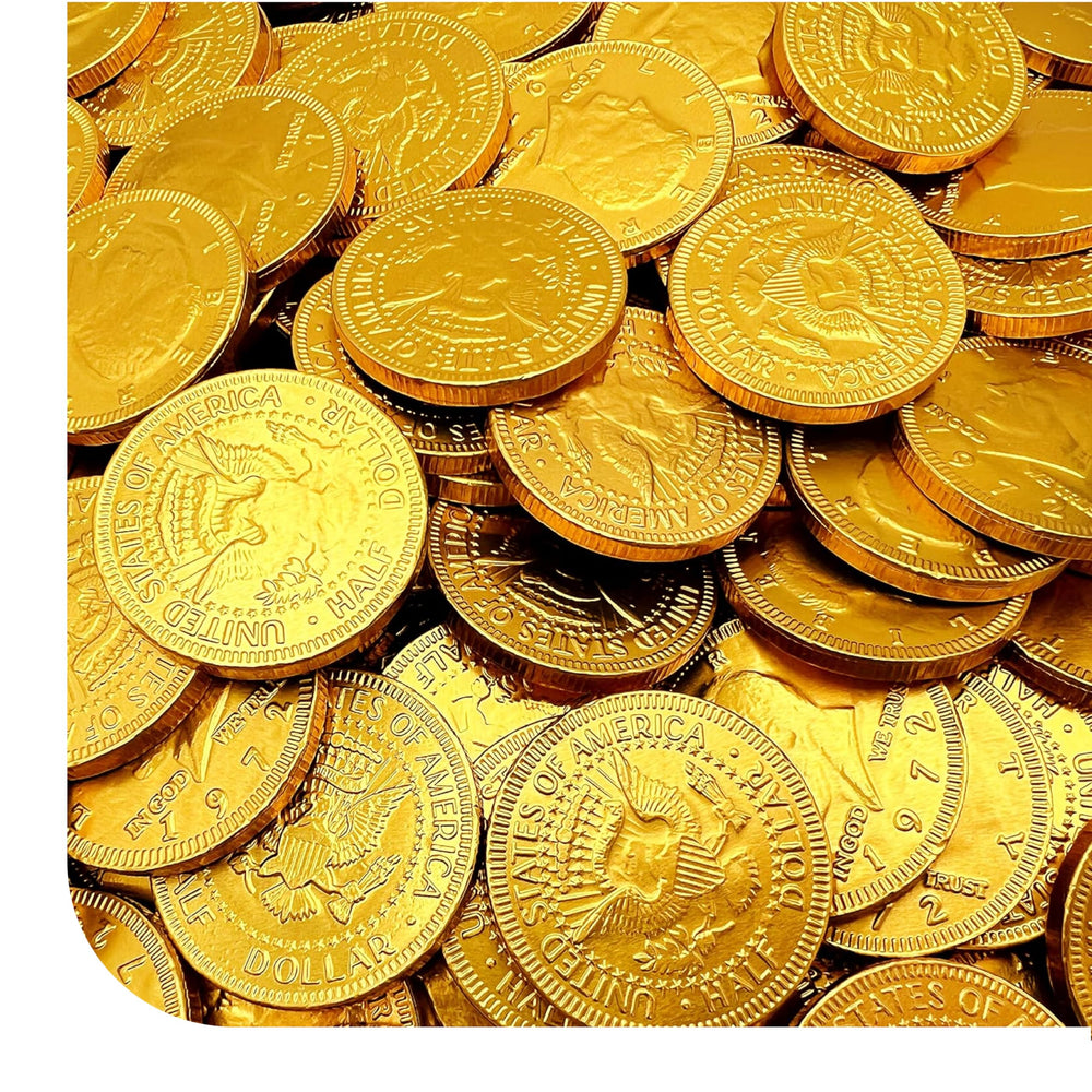 Gold Coins Milk Chocolate | 1 Pound Pack | 1.5 Inches Each