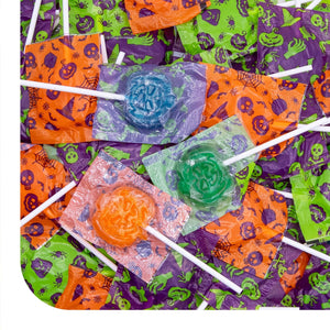 Halloween Lollipops | 2 Pound Box | Halloween Candy Bulk | Pumpkin Suckers | Trick or Treat Candy