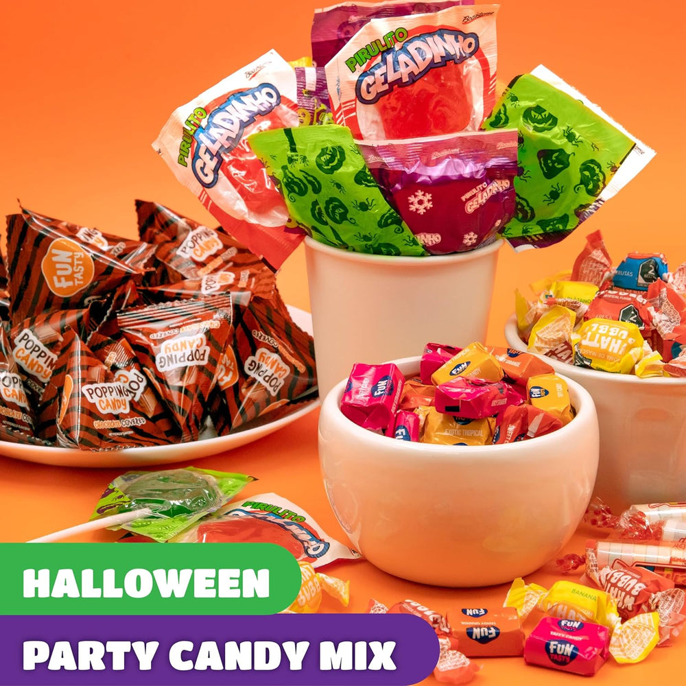 Halloween Candy Bulk 10-Pound Box | Party Mix | Popping Rocks, Lollipops, Taffies, Gum | Trick or Treat Candy Variety Pack - Crazy Outlet Candy Store