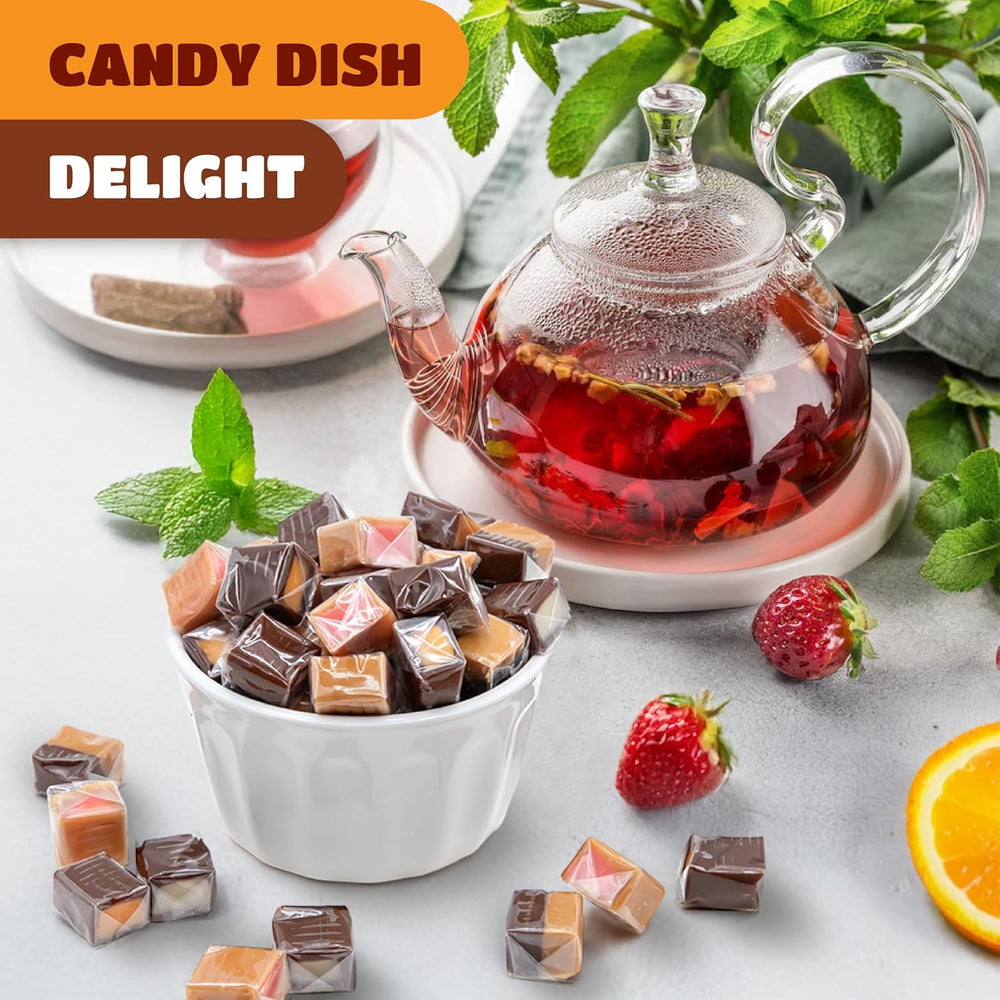 Caramel Cubes Mix | 2 Pound Bulk Pack | Assorted Flavors Candy - Crazy Outlet Candy Store
