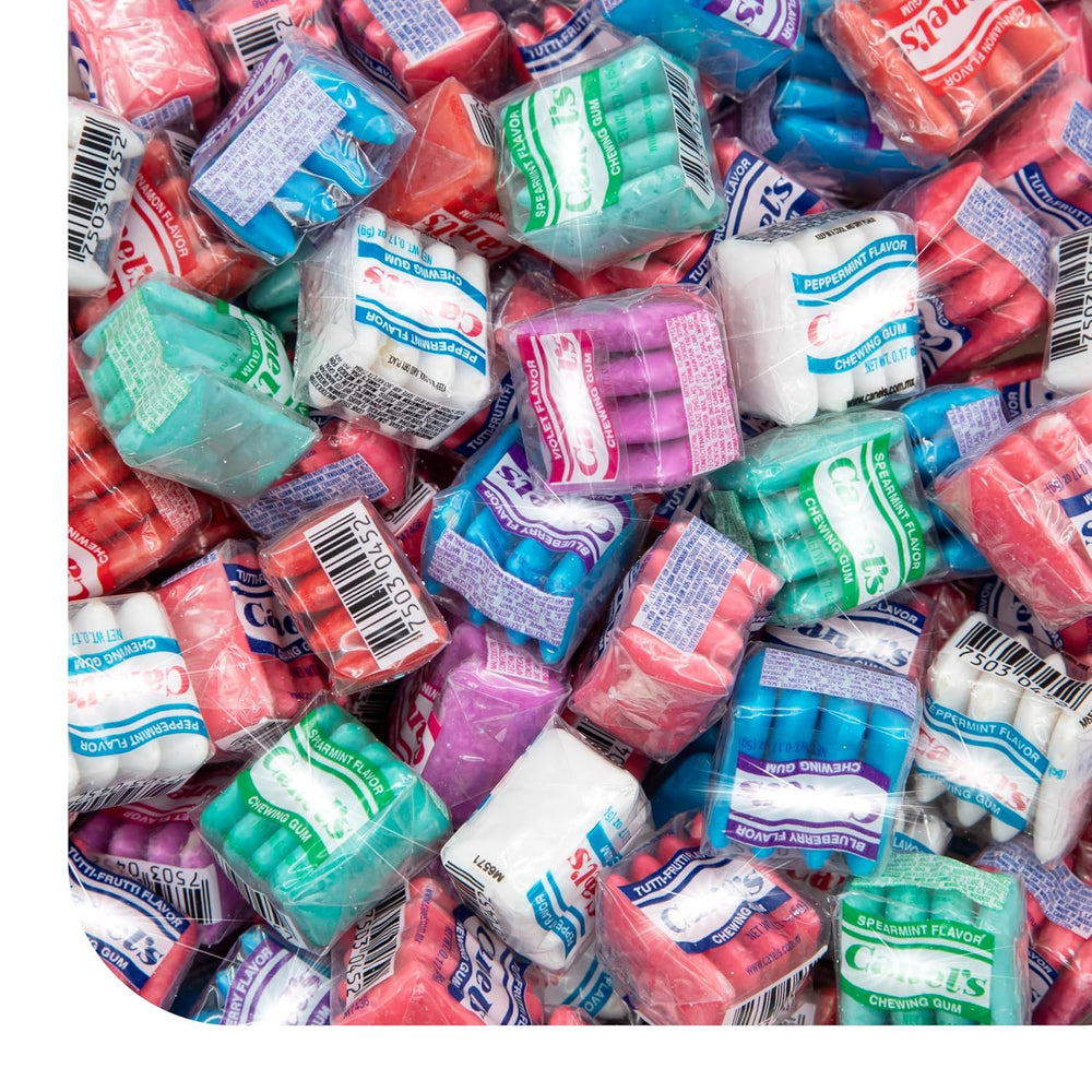 Mexican Original Chewing Gum - 2 Pound Pack (180 Mini Pouches) - Assorted Flavors Gum Bulk - Spearmint, Tutti-Frutti, Cinnamon, Blueberry & Violet - Crazy Outlet Candy Store