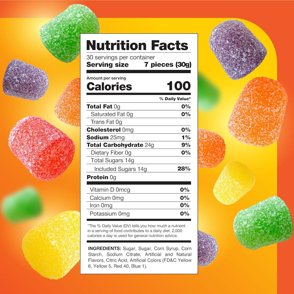 Gum Drops - 2 Pound Bulk Pack - Jelly Candy - Assorted Fruit Flavors