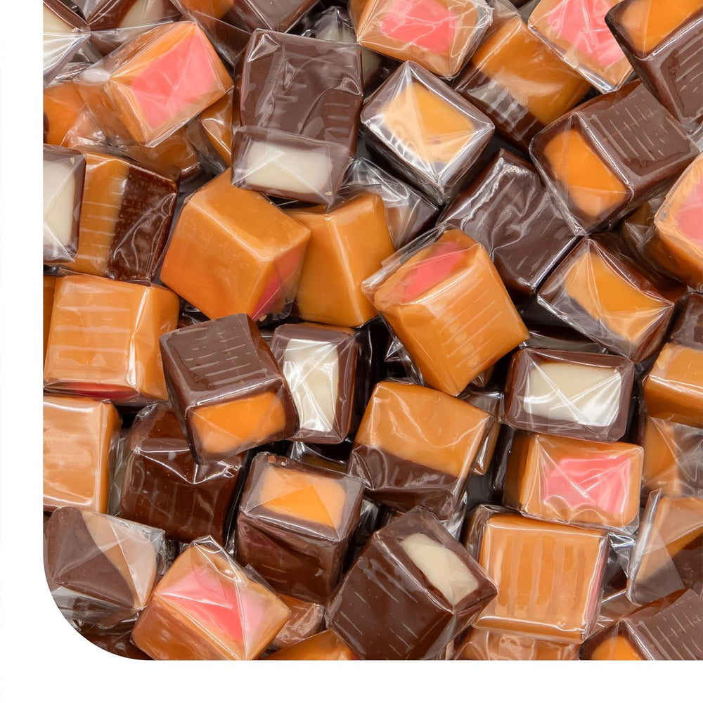 Caramel Cubes Mix | 2 Pound Bulk Pack | Assorted Flavors Candy - Crazy Outlet Candy Store