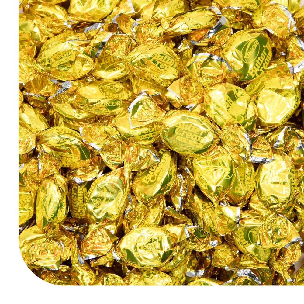 Arcor Butter ‘N’ Cream Hard Candy | 2 Pound Bulk Pack | Buttercream Candy for Buffets and Nostalgic Treat Jars - Crazy Outlet Candy Store