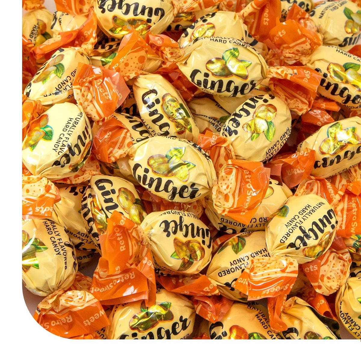 Ginger Hard Candy - 1 Pound Bag - Old Fashioned, Individually Wrapped ...