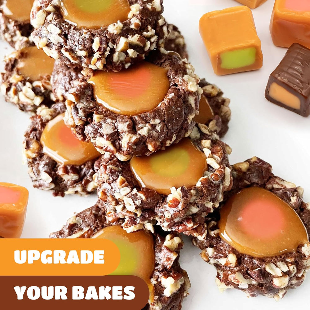 Caramel Cubes Candy Mix | 2 Pound Bulk Pack | Filled Creamy Caramels Individually Wrapped - Crazy Outlet Candy Store