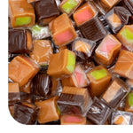 Caramel Cubes Candy Mix | 2 Pound Pack | Vanilla, Chocolate, Apple, Strawberry - Crazy Outlet Candy Store