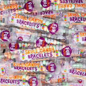 Skull Candy Bracelets | 21 Ounce Bag (40 Count) | Halloween Candy Bracelets Individually Wrapped - Crazy Outlet Candy Store