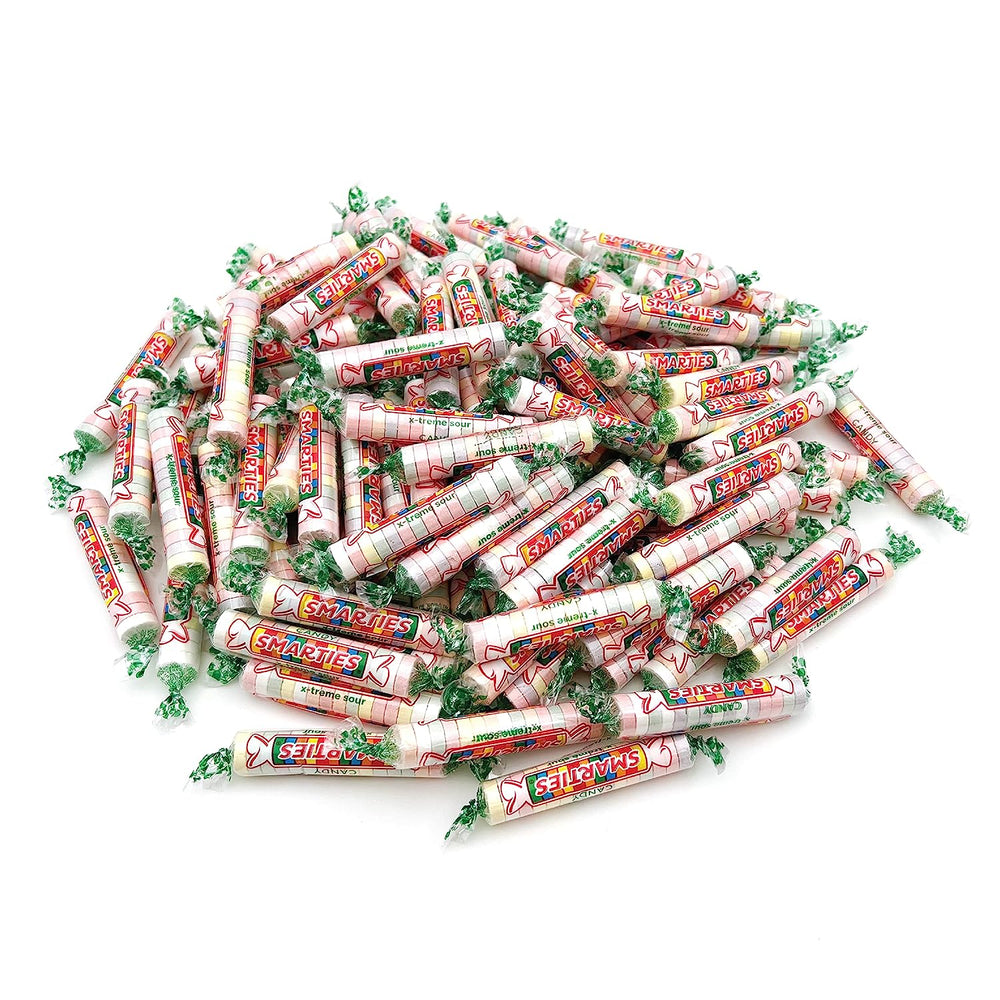 Smarties Rolls Xtreme Sour, Vegan, Gluten Free Hard Candy, Bulk Pack 2 Lbs - Crazy Outlet Candy Store