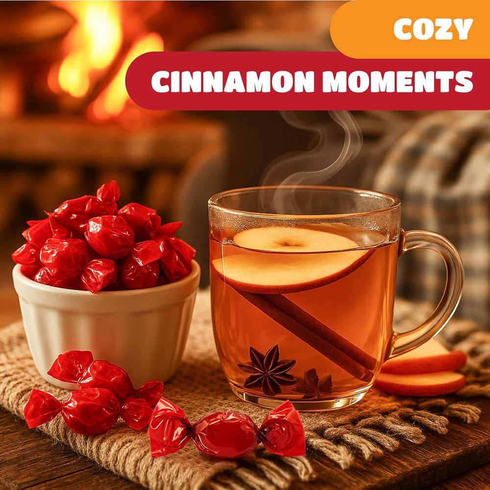 Hard Candy Cinnamon Flavor | 2 Pound Bulk Pack | Individually Wrapped Old-Fashioned Sweets