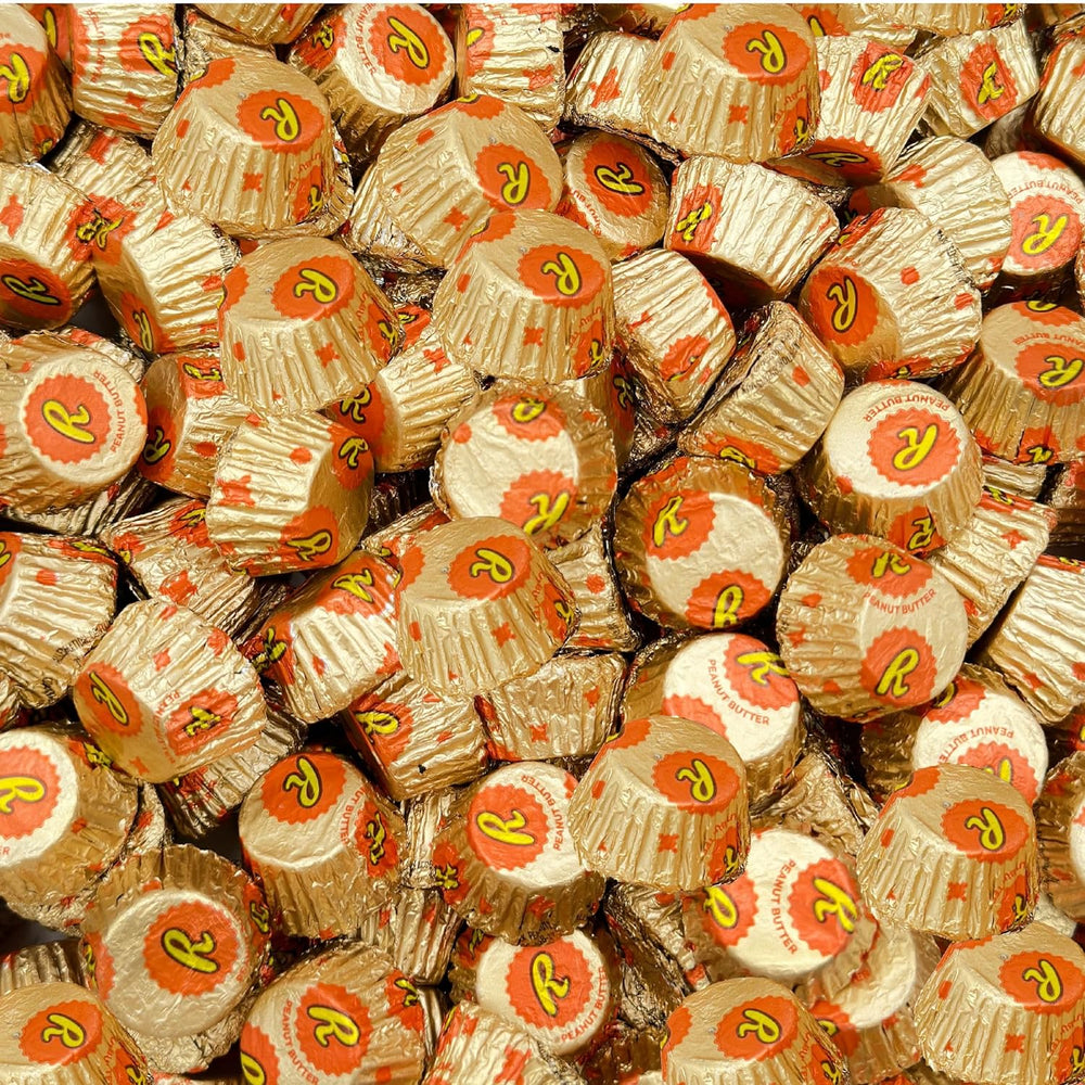 REESE'S Milk Chocolate Peanut Butter Miniature Cups Valentine's Candy, Bulk Pack 2 Lbs - Crazy Outlet Candy Store