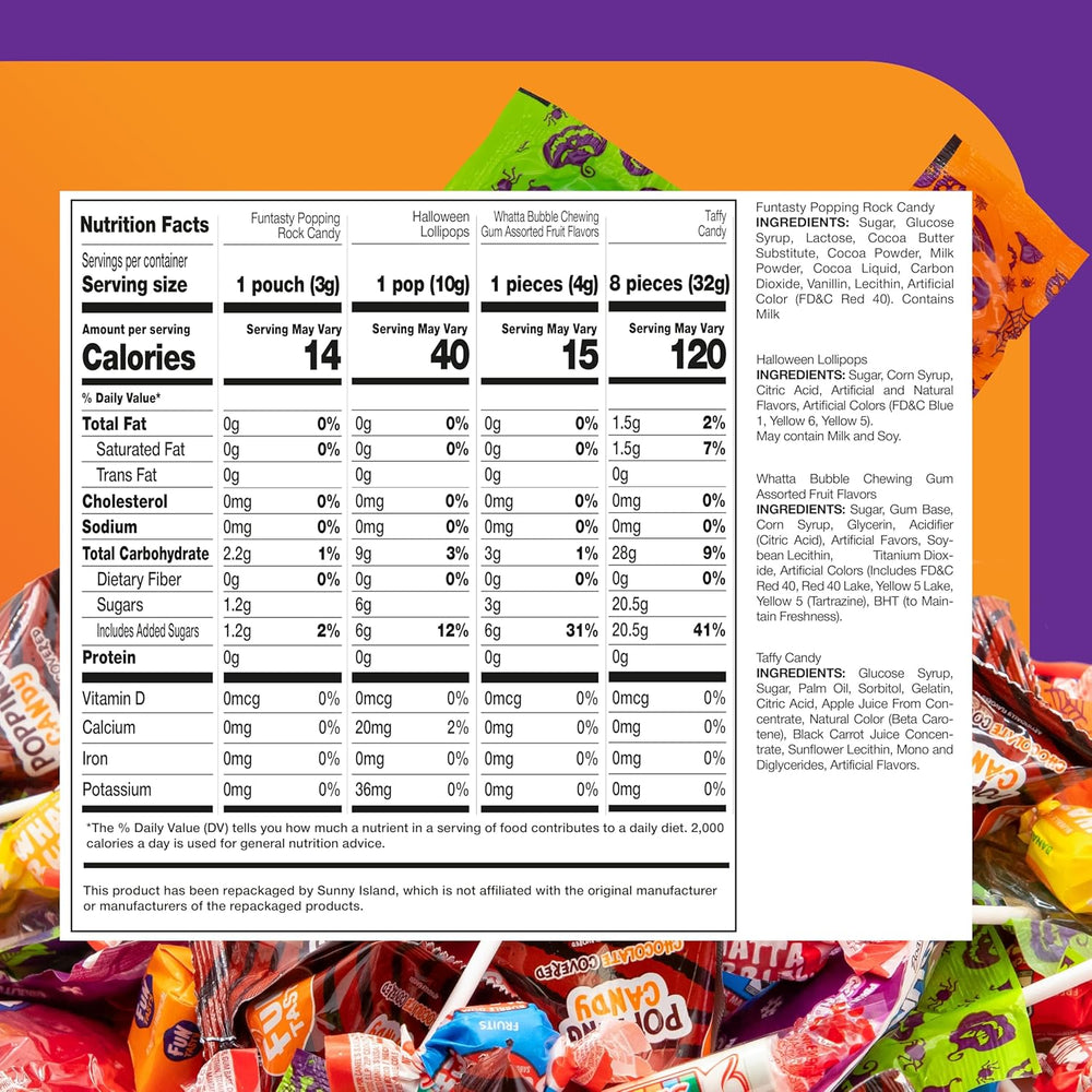 Halloween Candy Bulk 10-Pound Box | Party Mix | Popping Rocks, Lollipops, Taffies, Gum | Trick or Treat Candy Variety Pack - Crazy Outlet Candy Store