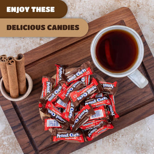 Goldenberg's Peanut Chews Original Dark Chocolate Candy | 2 Pound Pack | Individually Wrapped, Fun Size - Crazy Outlet Candy Store