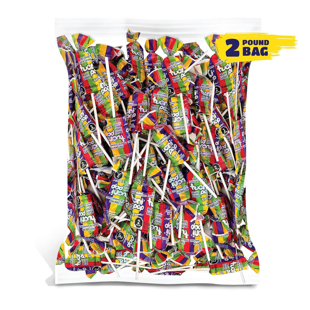 
            
                Load image into Gallery viewer, Halloween Candy - TUENI Multiflavored Fruit Chew Pops, Bulk Pack 2 Pounds
            
        