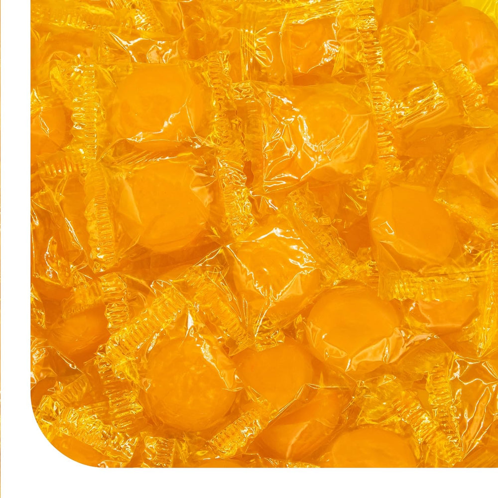 Butterscotch Hard Candy | 2 Pound Bulk Pack | Individually Wrapped Yellow Candies - Crazy Outlet Candy Store