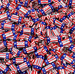 Patriotic Candy Chocolate Flavored Caramels - Independence Day Taffies - USA Flag Colors - Crazy Outlet Candy Store