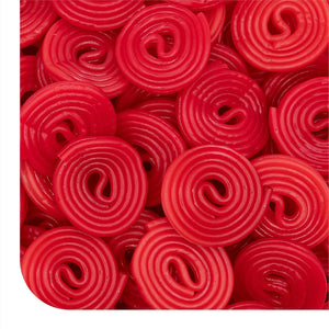 Broadway Wheels | 2 Pound Bulk Bag | Strawberry Red Licorice Candy - Crazy Outlet Candy Store