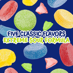 Extreme Sour Hard Candy Mix | 2 Pound Pack | Strawberry, Blue Raspberry, Black Cherry, Lemon, Green Apple - Crazy Outlet Candy Store