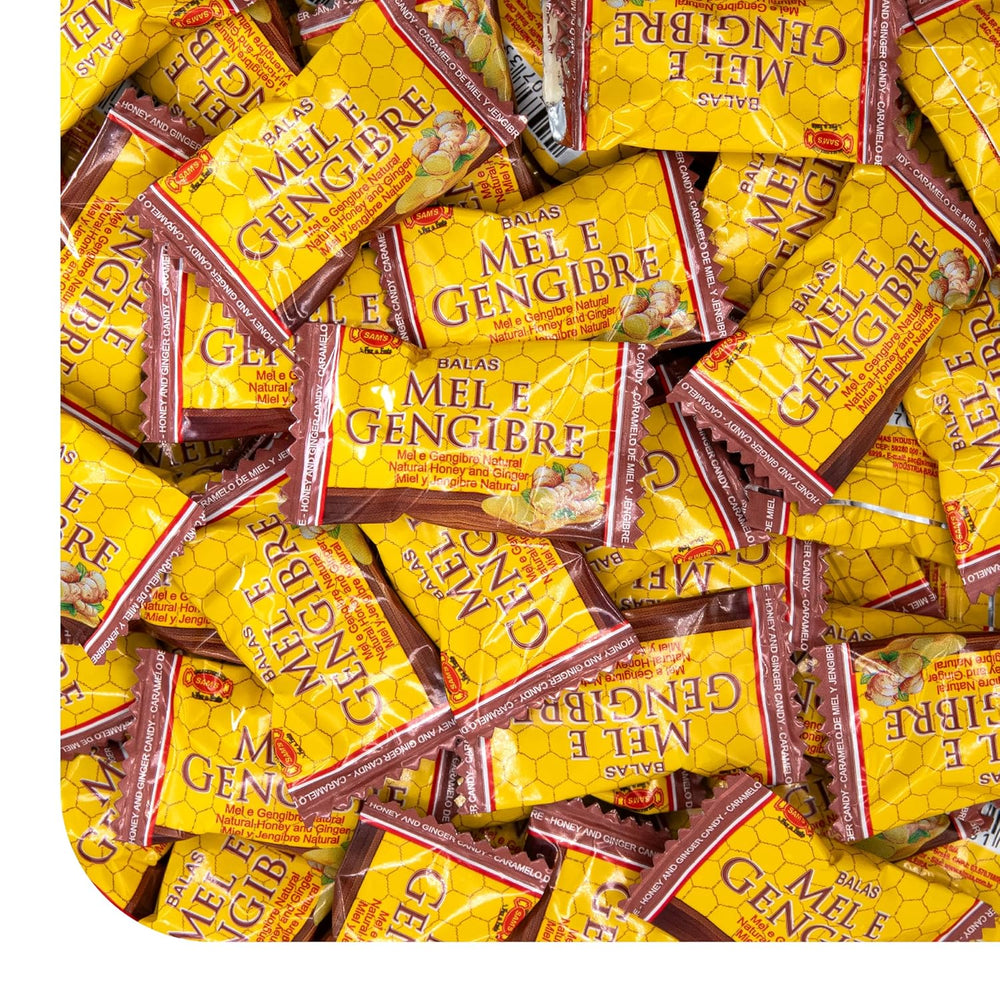 Honey Ginger Hard Candy | 2 Pound Bulk Pack | Individually Wrapped - Crazy Outlet Candy Store
