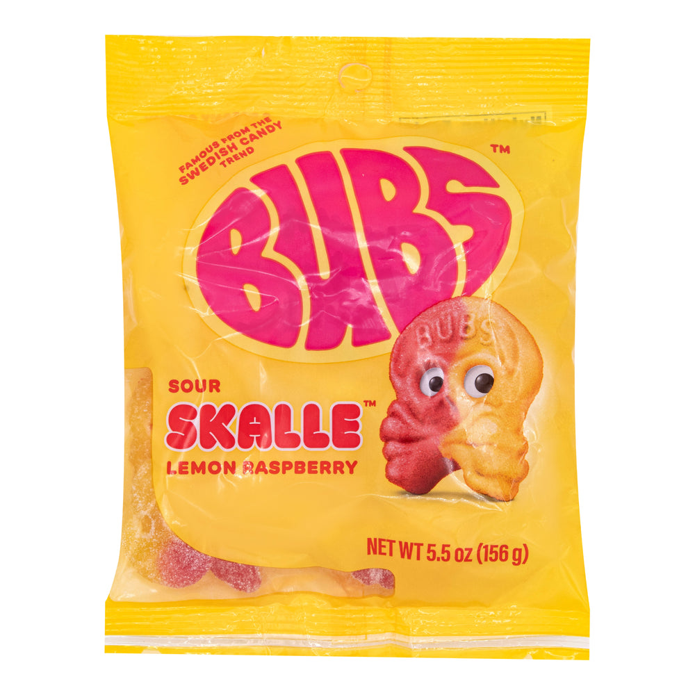 BUBS Sour Skalle Lemon Raspberry – 3 Pack (5.5 oz Each)