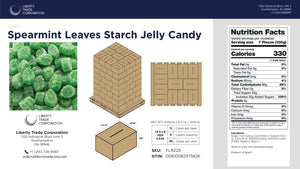 Spearmint Leaves Jelly Candy – Bulk 19.8 lb Case | 96-Case Pallet | Starch Candy Wholesale