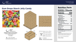 Bulk Gum Drops – 19.8 lb Starch Jelly Candy Case | 96 Cases | Wholesale Old-Fashioned Candy - Crazy Outlet Candy Store