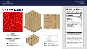 Cherry Sours Chewy Candy Balls – Bulk 22 lb Case | 96-Case Pallet | Wholesale Tart Candy - Crazy Outlet Candy Store