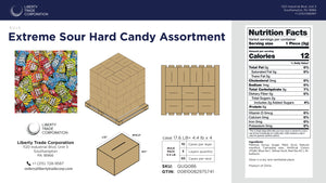 Extreme Sour Hard Candy – Bulk 17.6 lb Case | 50-Case Pallet | Wholesale Sour Candy