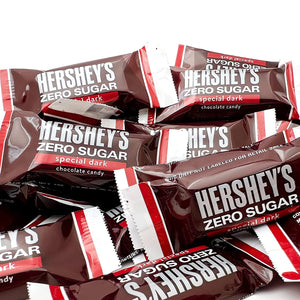 
            
                Load image into Gallery viewer, HERSHEY’S ZERO SUGAR SPECIAL DARK Sugar Free Mildly Sweet Chocolate Bite Size Bars
            
        