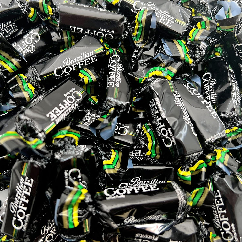 Brazilian Coffee Flavored Taffy Candy, Individually Wrapped - Crazy Outlet Candy Store